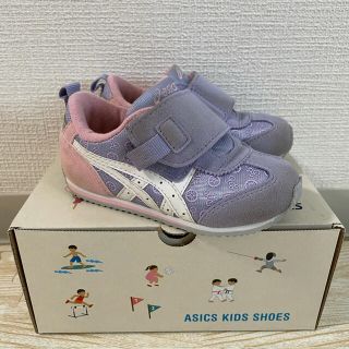 アシックス(asics)のアシックス　スクスク　キッズ　ピンクパープル15cm(スニーカー)