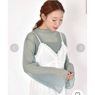 ダブルクローゼット(w closet)のダブルクローゼット  ラメプリーツ加工シフォンボトルネックプルオーバー(シャツ/ブラウス(長袖/七分))