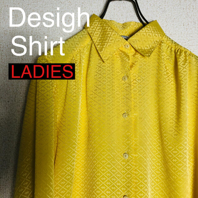 レディースシャツ 黄色 イエロー レディースのトップス(シャツ/ブラウス(長袖/七分))の商品写真