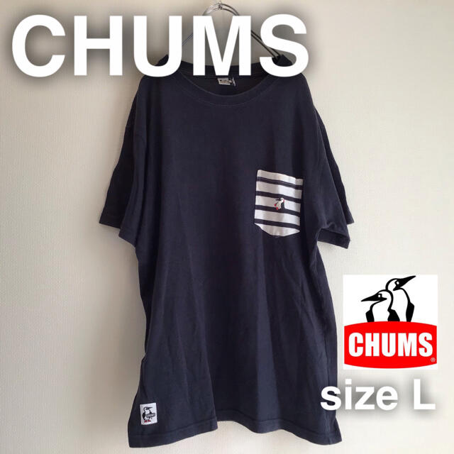 CHUMS(チャムス)のCHUMS  チャムス　ポケットTシャツ L ネイビー　ブービーバード　ボーダー メンズのトップス(Tシャツ/カットソー(半袖/袖なし))の商品写真