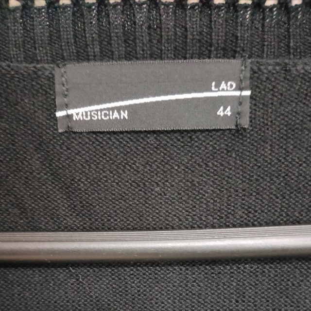 LAD MUSICIAN(ラッドミュージシャン)のLAD MUSICIAN コットンニット BLACK SIZE:44 メンズのトップス(Tシャツ/カットソー(七分/長袖))の商品写真