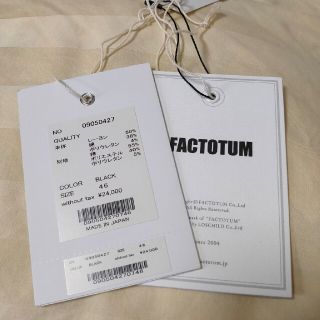 FACTOTUM セットアップ BLACK SIZE:46