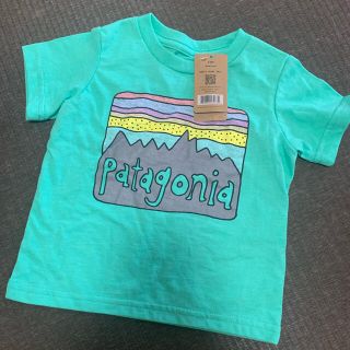 パタゴニア(patagonia)のパタゴニアベビー　Tシャツ　人気　インスタ　半袖　夏服　ロゴ　グリーン(Ｔシャツ)