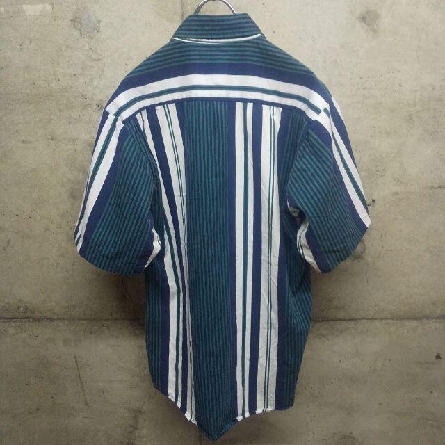 90s USストライプシャツ 半袖 XLCAMBRIDGE CLASSICS