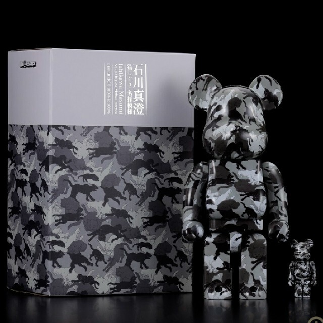 BE@RBRICK 石川真澄「猫しぐさ名採模様」 100% & 400% フィギュア BE@RBRICK 石川真澄「猫しぐさ名採模様」 100% & 400% フィギュア