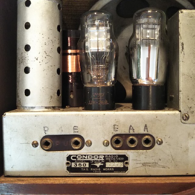 コンドル（THS坂本製作所）360、真空管ラジオ（1930年代製品）、要整備品 5