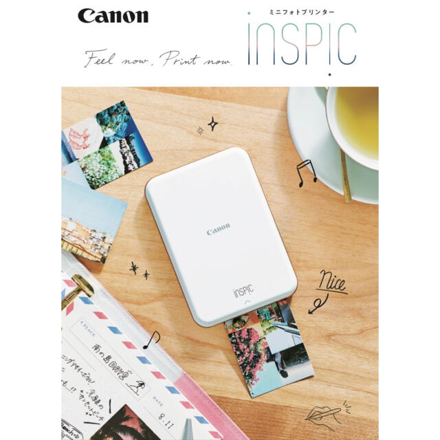 Canon ミニプリンター iNSPiC PV-123 ブルー＆専用用紙50枚