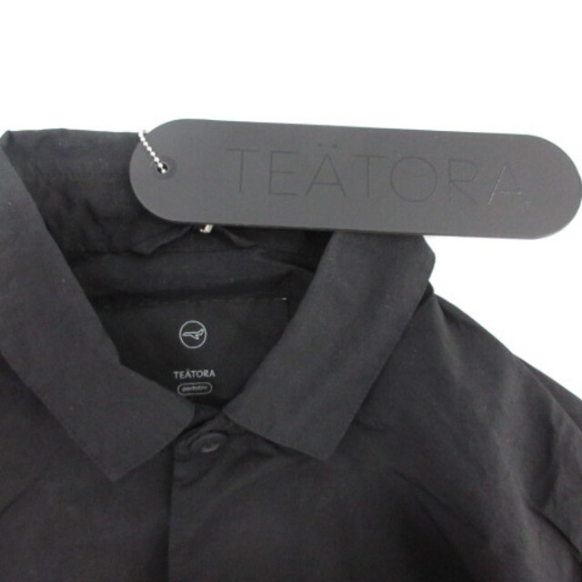 テアトラ CARTRIDGE SHIRT P packable シャツ M 黒 日本最大のブランド