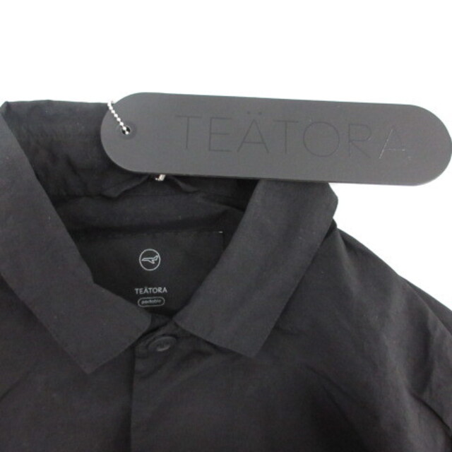 テアトラ CARTRIDGE SHIRT P packable シャツ M 黒 4