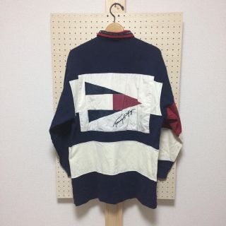 トミーヒルフィガー(TOMMY HILFIGER)の古着 90s TOMMY HILFIGER フラッグラガーシャツ サイズM(シャツ)