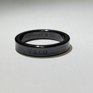 通常在庫品 ティファニー ブラック ストライプ ドーム リング 指輪 12