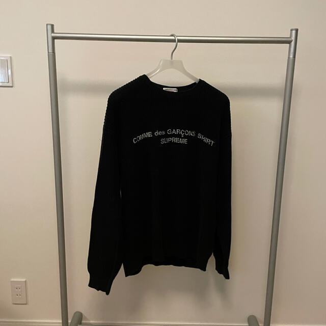 supreme CDG shirt sweater black XL