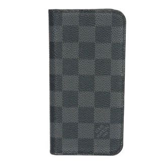 ルイヴィトン(LOUIS VUITTON)のルイ・ヴィトン iPhone X・フォリオ ダミエ グラフィット M63445(iPhoneケース)