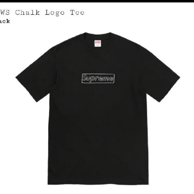 supreme KAWS Chalk Logo Tee Black 黒 XL