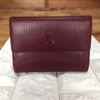 カルティエ(Cartier)のカルティエマストライン三つ折り財布レザーボールド(財布)