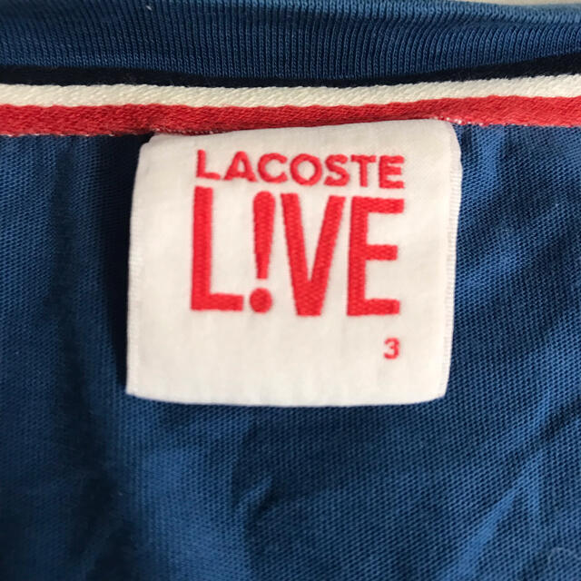 LACOSTE L!VE(ラコステライブ)のレディース　 LACOSTE LIVE ラコステライブ ロゴ刺繍 Tシャツ　M レディースのトップス(Tシャツ(半袖/袖なし))の商品写真