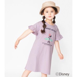 ブランシェス(Branshes)の【Disney】袖フリル半袖ワンピース(ワンピース)