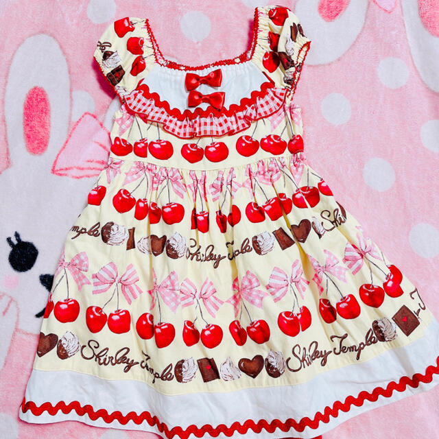 新品 シャーリーテンプル   チェリーチョコ  ワンピースキッズ服女の子用(90cm~)