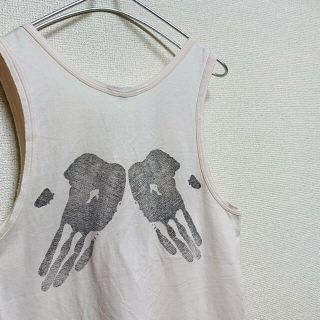 アンドゥムルメステール(Ann Demeulemeester)の一点物　アン ドゥムルメステール　hand print タンクトップ(タンクトップ)