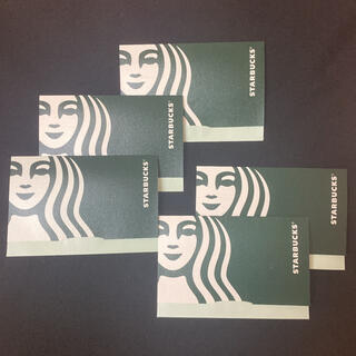 スターバックスコーヒー(Starbucks Coffee)のスターバックスカード 封筒 5枚(フード/ドリンク券)