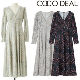 ココディール(COCO DEAL)のチェック風小花柄ロングワンピース (ロングワンピース/マキシワンピース)