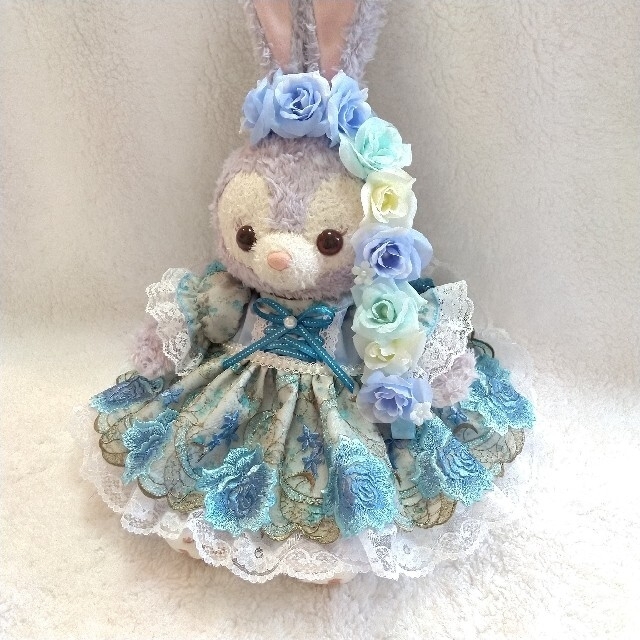 ステラ・ルー(ステラルー)の専用738.ステラルーコスチューム♡Ｓサイズ用♡青系薔薇ドレス ハンドメイドのぬいぐるみ/人形(その他)の商品写真