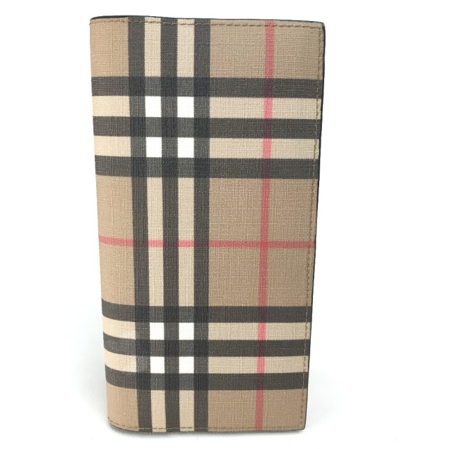 BURBERRY(バーバリー)の美品 バーバリー 80166131 キャベンディッシュ チェック 2つ折り長財布 メンズのファッション小物(長財布)の商品写真