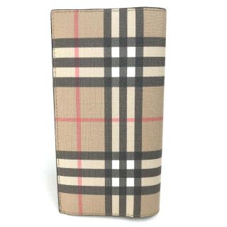 バーバリー(BURBERRY)の美品 バーバリー 80166131 キャベンディッシュ チェック 2つ折り長財布(長財布)