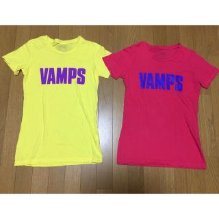 ラルクアンシエル(L'Arc～en～Ciel)のVAMPS Tシャツ ２色セット♪ Mサイズ／ピンク＆イエロー(Tシャツ(半袖/袖なし))