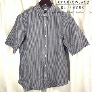 トゥモローランド(TOMORROWLAND)のTOMORROWLAND  BLUE WORK ストライプシャツ(シャツ)