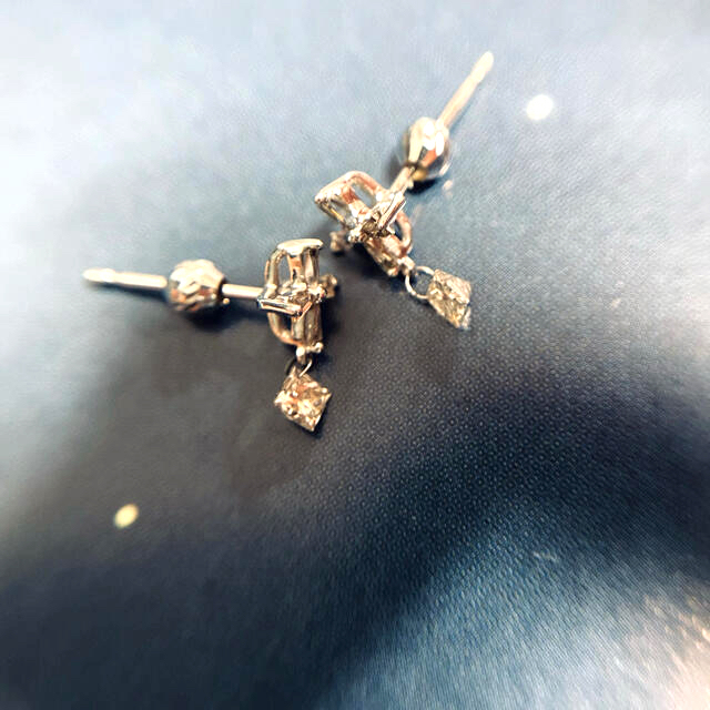 KWG ダイヤモンドクロスピアス 合計0.ct 両耳 ピアス
