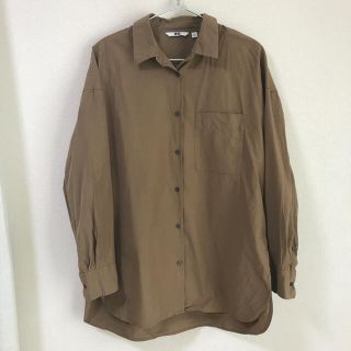 ユニクロ(UNIQLO)のユニクロ 長袖 シャツ XL ブラウン ベージュ モカ(シャツ/ブラウス(長袖/七分))