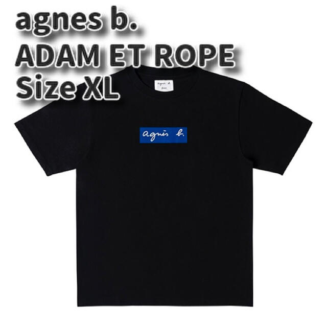 agnes b.×ADAM ET ROPE Tシャツ ボックスロゴ ブラック