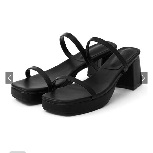 GRL(グレイル)の取り置き中GRL サンダル パンプス ブラック 24.5 新品未使用 レディースの靴/シューズ(サンダル)の商品写真