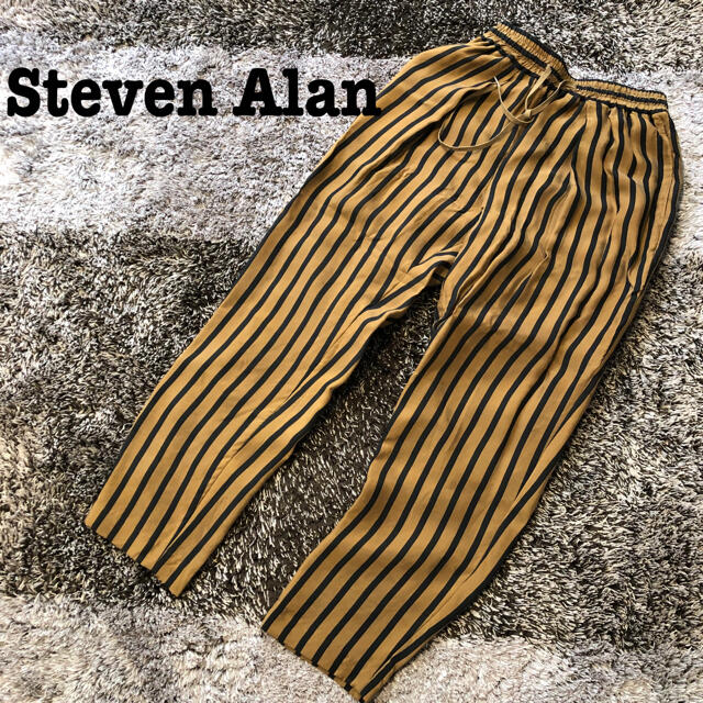 steven alan(スティーブンアラン)のSteven Alan/スティーブンアラン/イージーパンツ/ストライプ/ブラウン レディースのパンツ(カジュアルパンツ)の商品写真