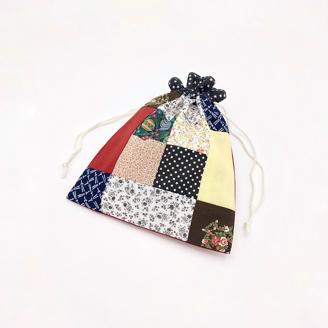 星柄と花柄のパッチワーク巾着袋の通販 by じゅん's shop｜ラクマ