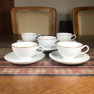 ノリタケ(Noritake)のh.hiromi様専用　ノリタケ  コンテンポラリー   白磁金彩　C&S　5客(食器)