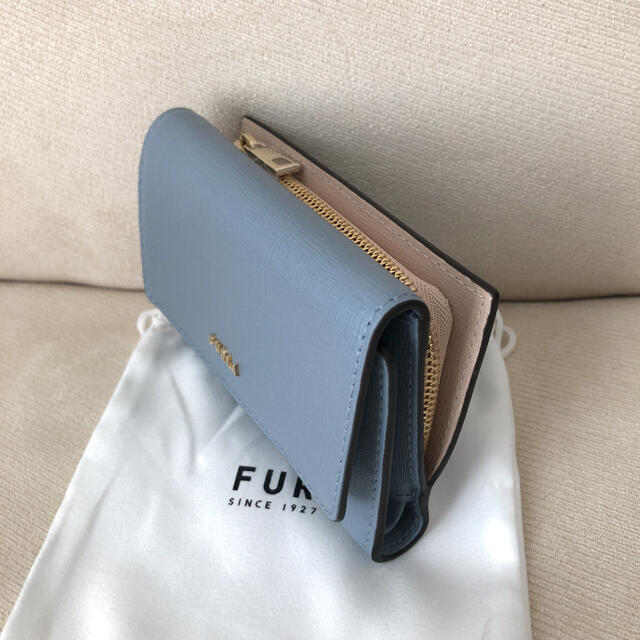 付属品全てあり新品★FURLA 定価28,600円 バビロン ブルーベージュ