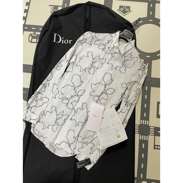 DIOR HOMME(ディオールオム)の美品定価22万ディオールオム薔薇刺繍シャツ37 dior  homme メンズのトップス(シャツ)の商品写真