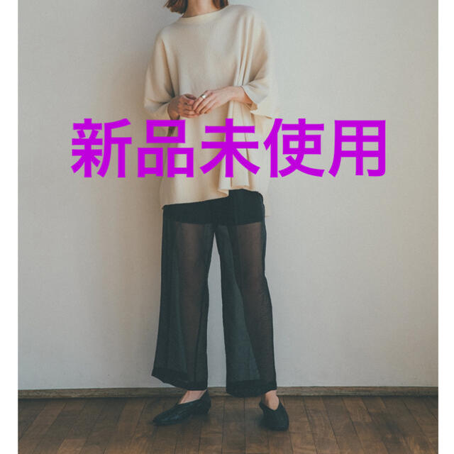 STRAIGHT SHEER PANTS  CLANEクラネ