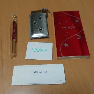 ミキモト(MIKIMOTO)のMIKIMOTO ミキモト 本真珠チャーム付 リップブラシ&ミラー 箱付き 手鏡(コフレ/メイクアップセット)