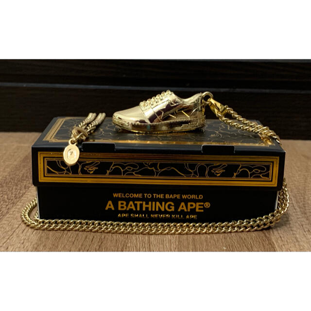 【一部予約販売】 A BATHING APE - ★未使用★ゴールド会員 限定 BAPESTA ネックレス シャーク ネックレス