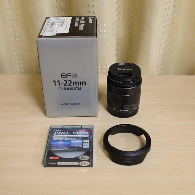 efmCanon EF-M11-22mm F4-5.6 IS STM 美品 フード付き