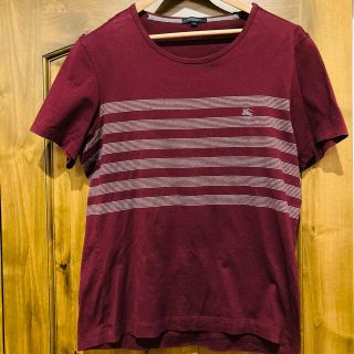 バーバリー(BURBERRY)のバーバリー　Tシャツ　ボーダー　ワインレッド　レア(Tシャツ/カットソー(半袖/袖なし))