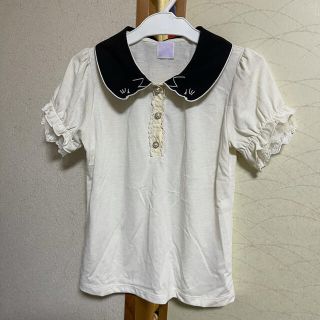 アクシーズファム(axes femme)のaxes femme kid's ネコ刺繍襟プルオーバー(Tシャツ/カットソー)