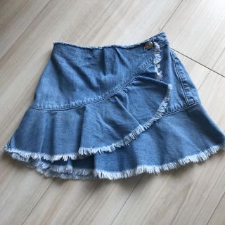 ザラ(ZARA)の巻きスカート風デニムスカート128(スカート)