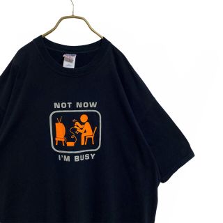 ギルタン(GILDAN)の【00s】ギルダン テレビゲーム グラフィック メッセージ Tシャツ メンズ 黒(Tシャツ/カットソー(半袖/袖なし))