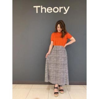 セオリー(theory)の未使用 未着 Theory セオリー ジオメトリックプリントボリュームスカート(ロングスカート)