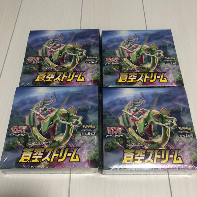 売価 ポケモンカード 蒼空ストリーム 4box シュリンク付き Box/デッキ ... 蒼空ストリーム 4box シュリンク付き