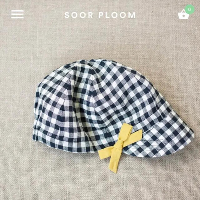 soor ploom  帽子　ギンガムチェック